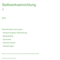 Stellwerkseinrichtung