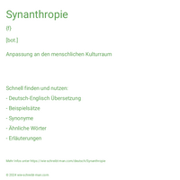 Synanthropie