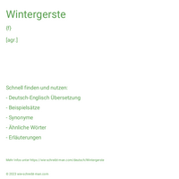 Wintergerste