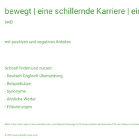 bewegt | eine schillernde Karriere | ein Mann mit einer schillernden Vergangenheit