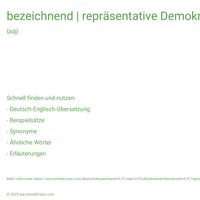 bezeichnend | repräsentative Demokratie | typische Handelsgeschäfte