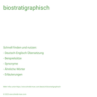 biostratigraphisch