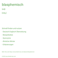 blasphemisch