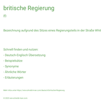 britische Regierung