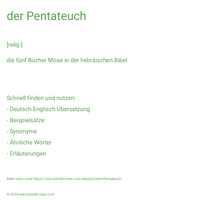 der Pentateuch