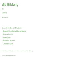 die Bildung