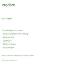 ergehen