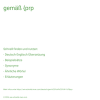 gemäß {prp