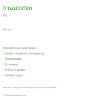 hinzutreten