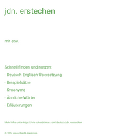 jdn. erstechen