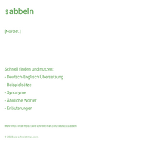 sabbeln