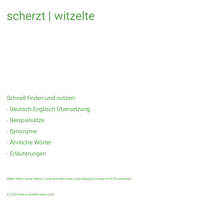 scherzt | witzelte