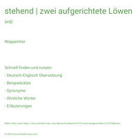 stehend | zwei aufgerichtete Löwen