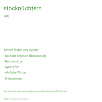 stocknüchtern