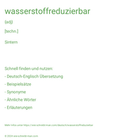 wasserstoffreduzierbar