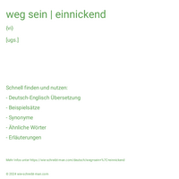 weg sein | einnickend