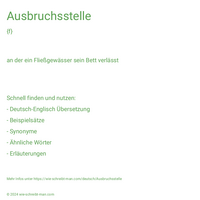 Ausbruchsstelle