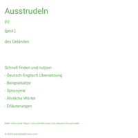 Ausstrudeln