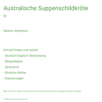 Australische Suppenschildkröte