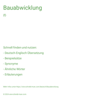 Bauabwicklung