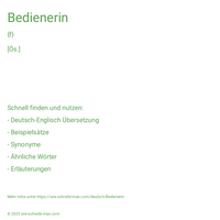 Bedienerin