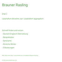 Brauner Rasling