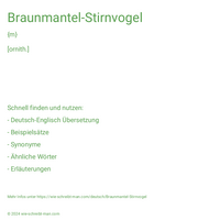 Braunmantel-Stirnvogel