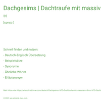 Dachgesims | Dachtraufe mit massivem Sims | Dachtraufe mit sichtbaren Aufschieblingen