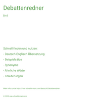 Debattenredner