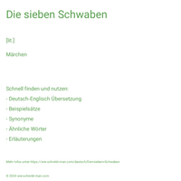 Die sieben Schwaben