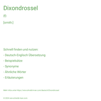 Dixondrossel