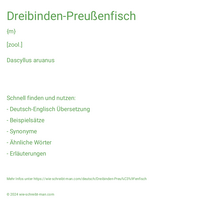 Dreibinden-Preußenfisch