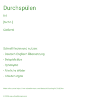 Durchspülen