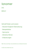 Ionomer