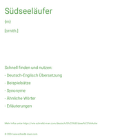 Südseeläufer