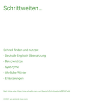 Schrittweiten…