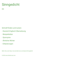 Sinngedicht