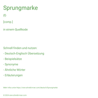 Sprungmarke