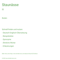 Staunässe