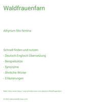 Waldfrauenfarn