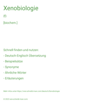 Xenobiologie