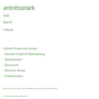 antrittsstark