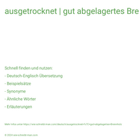 ausgetrocknet | gut abgelagertes Brennholz