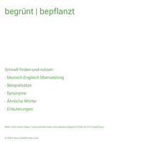 begrünt | bepflanzt