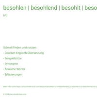 besohlen | besohlend | besohlt | besohlt neu | besohlte neu