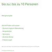 bis zu | bis zu 10 Personen