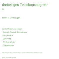 dreiteiliges Teleskopsaugrohr