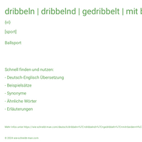 dribbeln | dribbelnd | gedribbelt | mit beiden Händen dribbeln