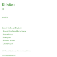 einleiten