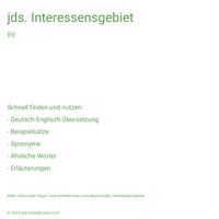 jds. Interessensgebiet